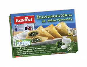 Filo Triangles 300g with Spinach, Mizithra and Feta cheese